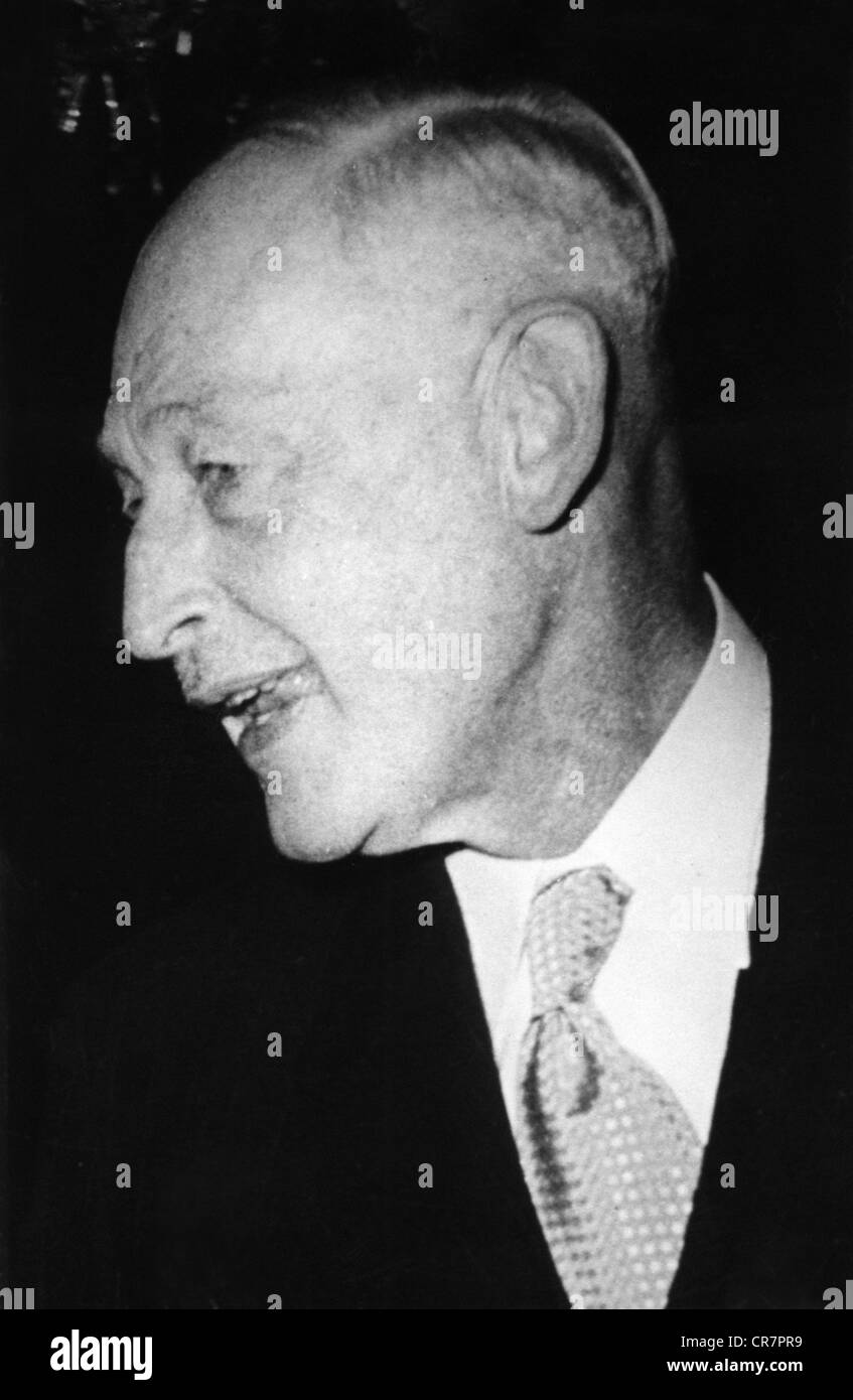 Manteuffel-Zoege, Georg Baron, 7.3.1889 - 8.6.1962, deutscher Politiker (Christlichsoziale Union, CSU), Vorsitzender des Flüchtlingsverbandes 1954 - 1957, Porträt, 1954, Stockfoto