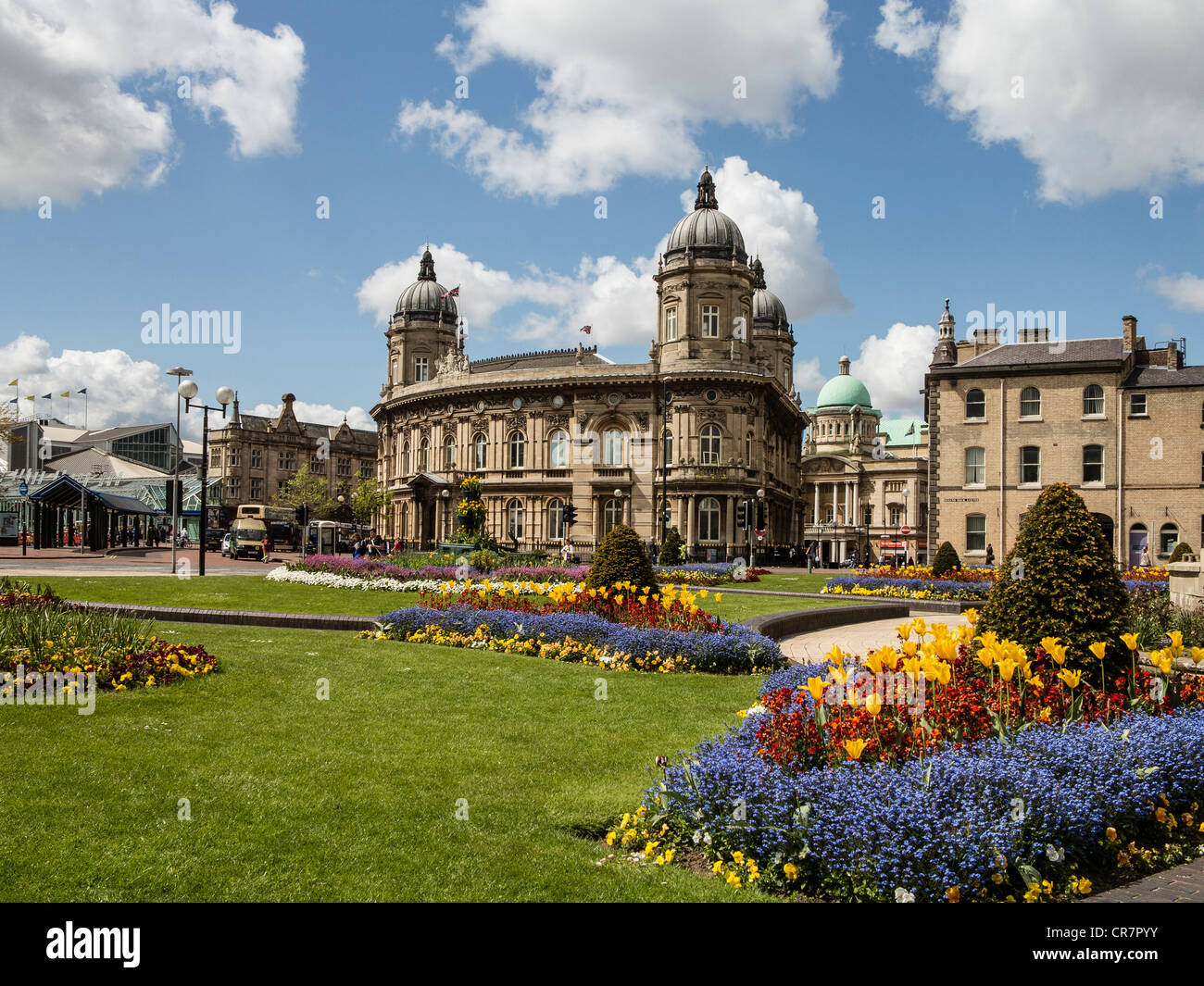 Maritime Museum und Rathaus von Queens Gardens Kingston-upon-Hull Yorkshire UK Stockfoto