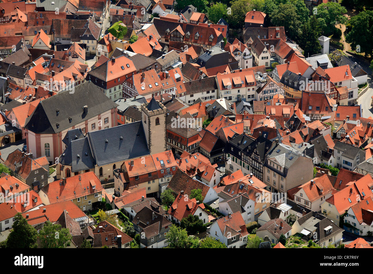 Luftbild, Altstadt, Kronberg Im Taunus, Hessen, Deutschland, Europa Stockfoto
