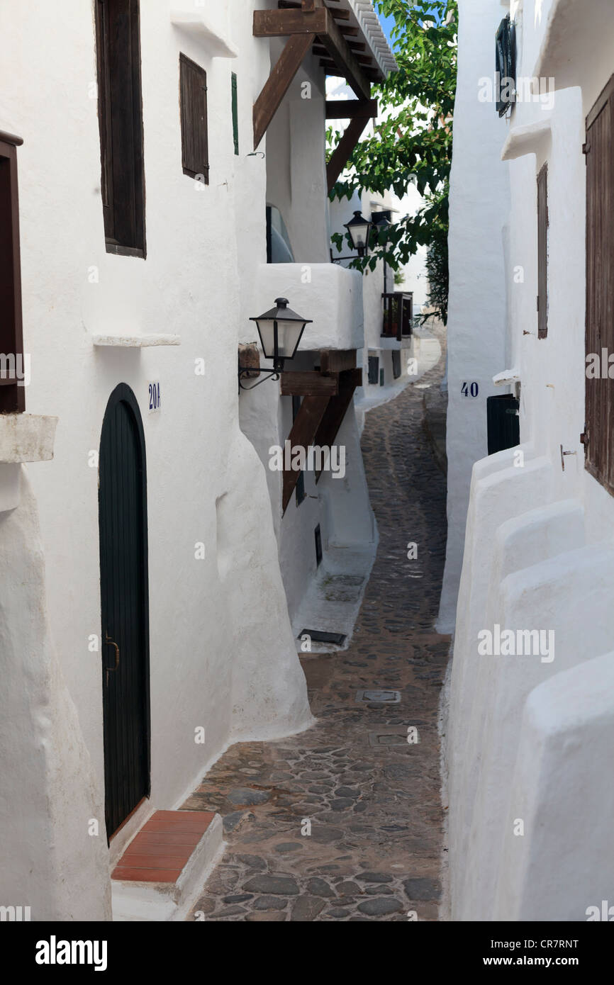 Spanien, Balearen, Menorca, Angeln Dorf Binibequer Vell Stockfoto