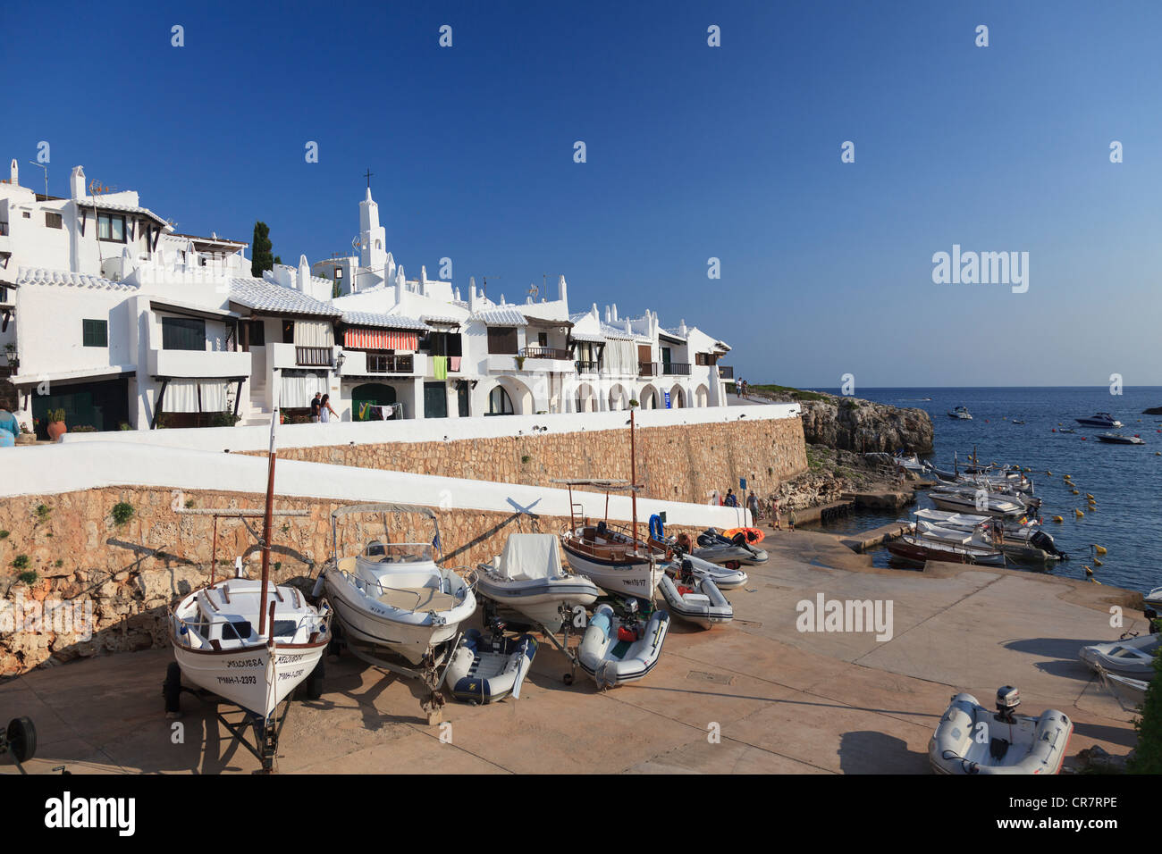 Spanien, Balearen, Menorca, Angeln Dorf Binibequer Vell Stockfoto