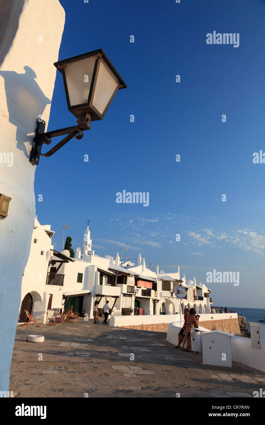 Spanien, Balearen, Menorca, Angeln Dorf Binibequer Vell Stockfoto