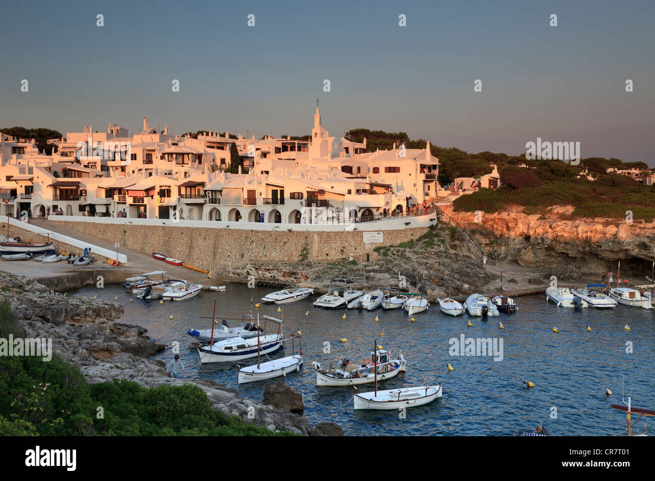 Spanien, Balearen, Menorca, Angeln Dorf Binibequer Vell Stockfoto