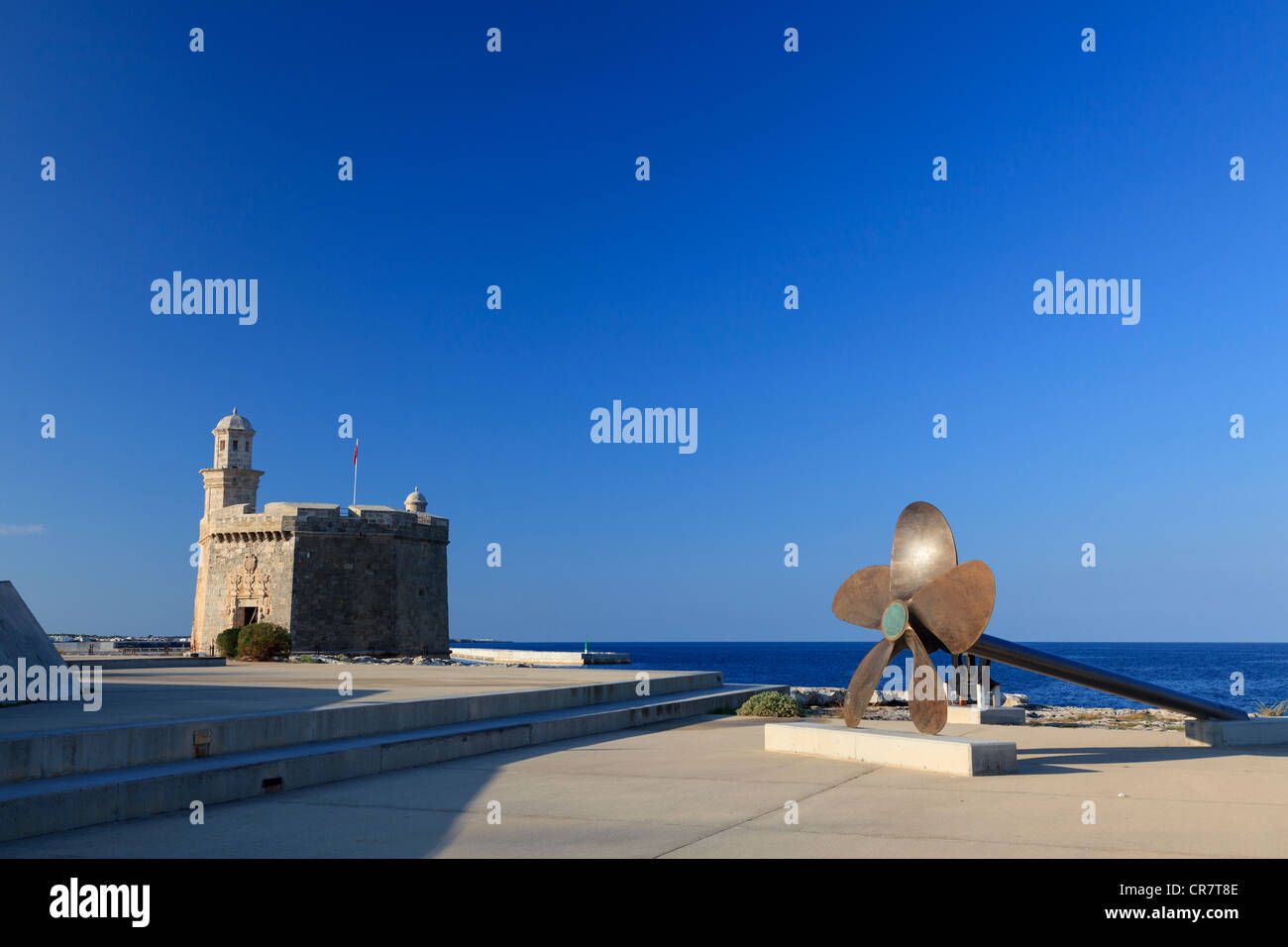 Spanien, Balearen, Menorca, Ciutadella, Altstadt, Burg Sant Nicolau Stockfoto