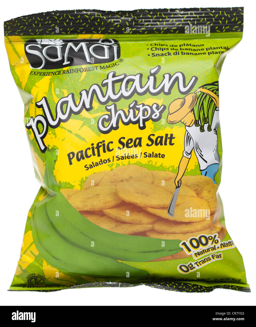 Tasche von Samai Plantain chips Stockfoto