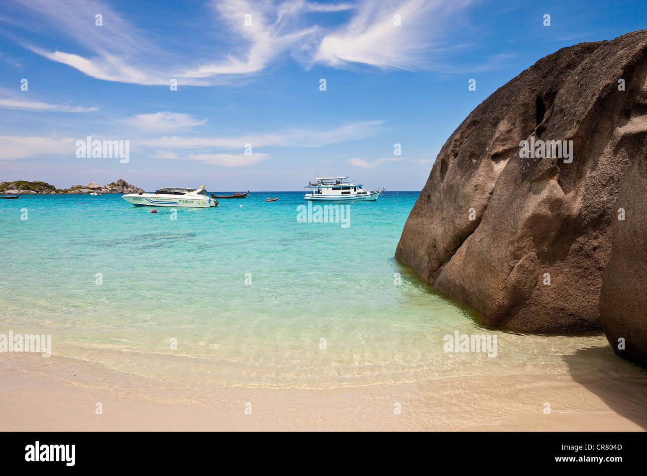 Thailand, nach Norden bis der Andamanküste, Similan Marine Nationalpark, Insel n ° 8 Stockfoto