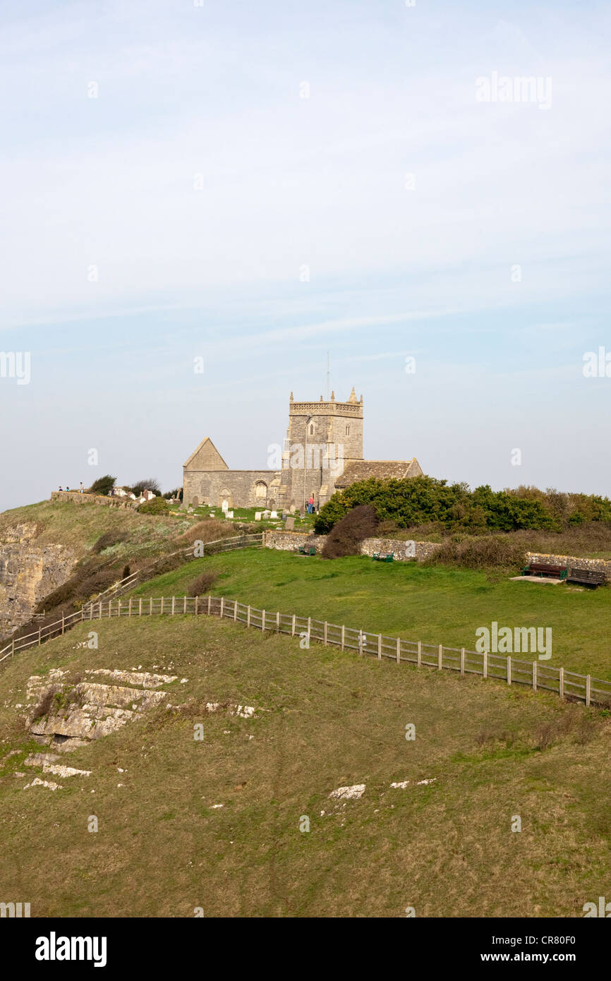 St.-Nikolaus-Kirche in bergauf somerset Stockfoto