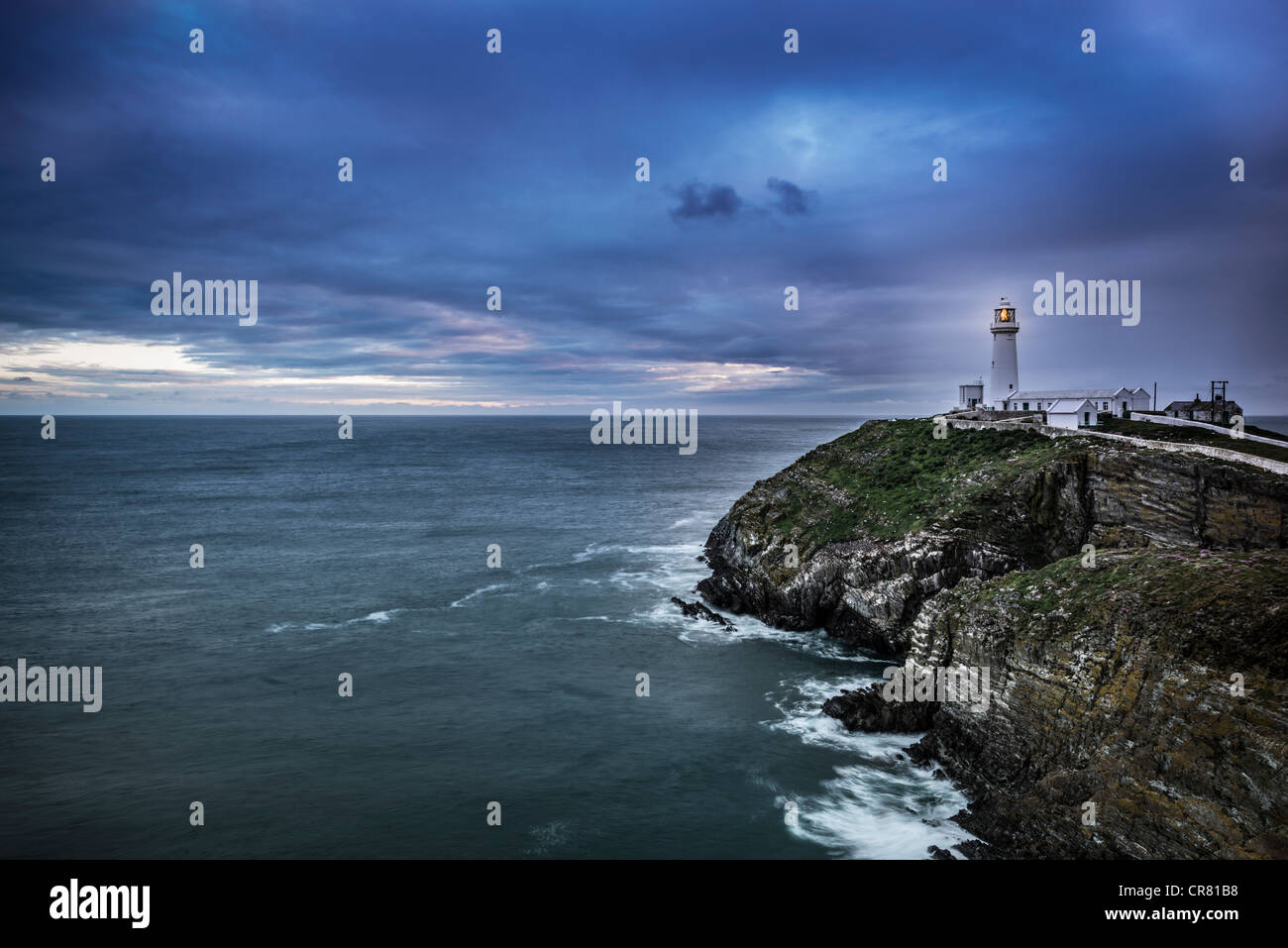 South Stack Leuchtturm, Anglesey, Wales. Stockfoto