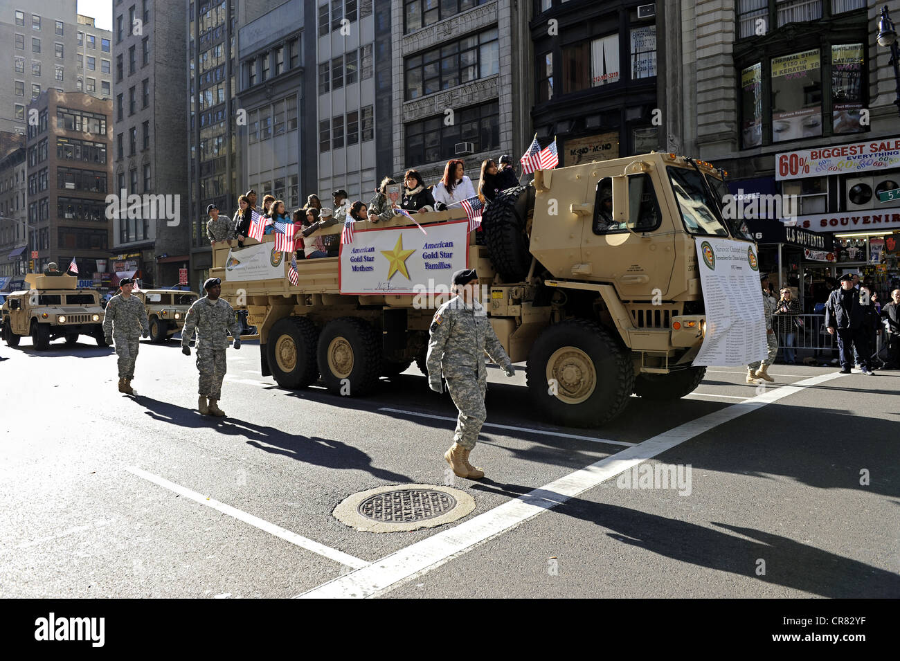 Street Parade am Veterans Day, 11. November, Manhattan, New York City, New York, USA, Nordamerika Stockfoto