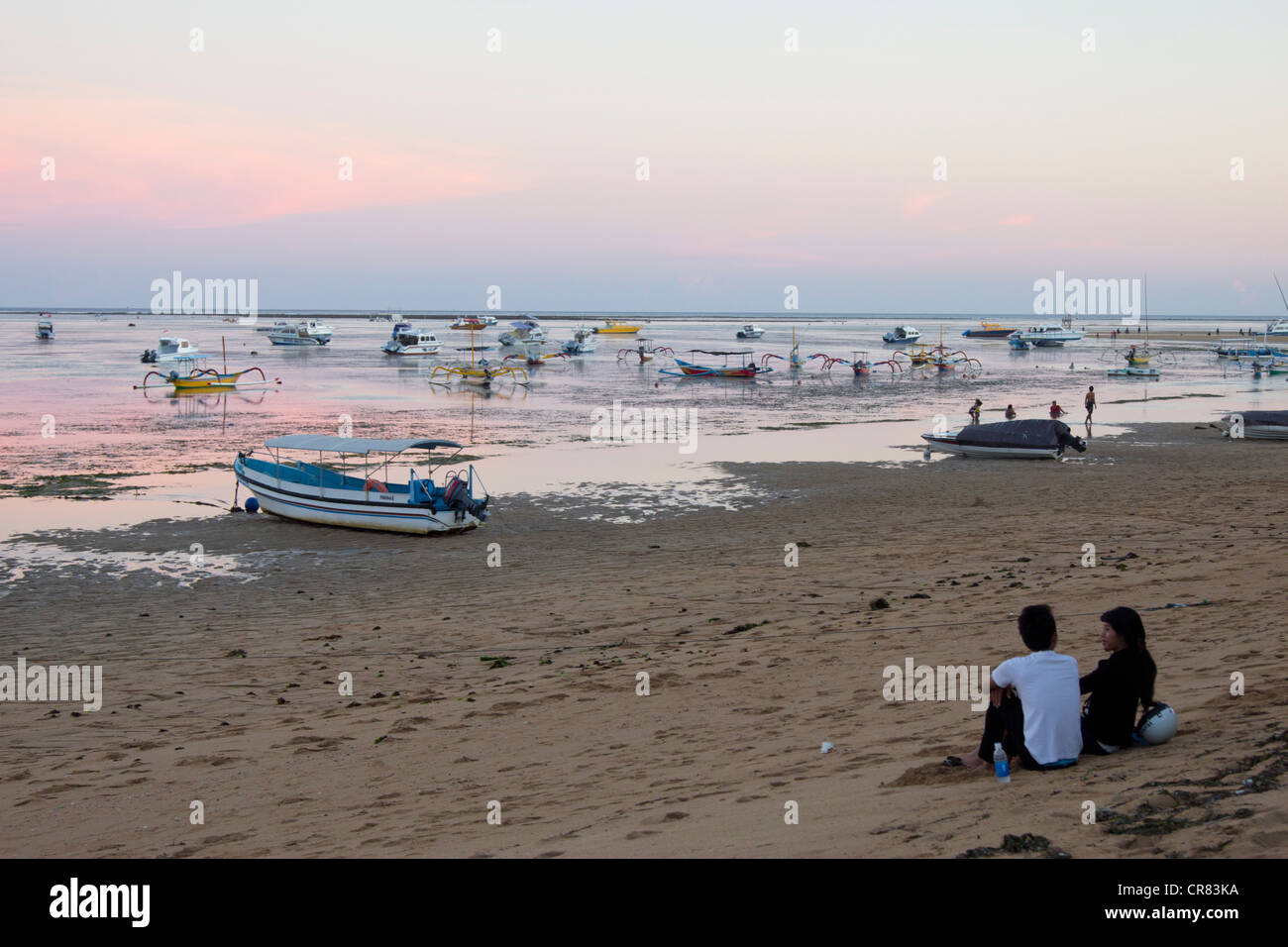 Strand von Sanur - Bali - Indonesien - Südostasien Stockfoto