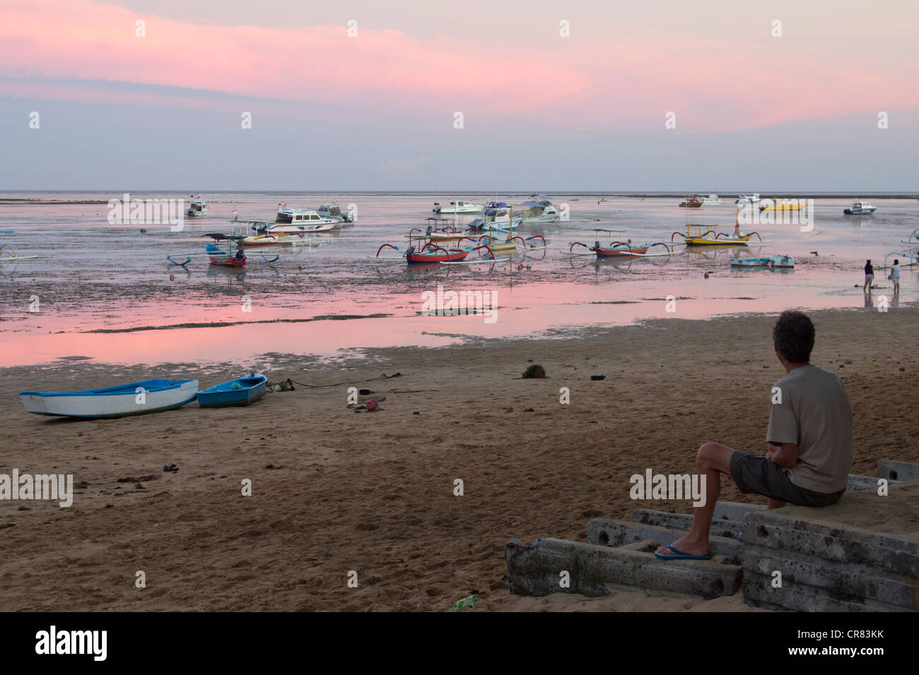 Strand von Sanur - Bali - Indonesien - Südostasien Stockfoto