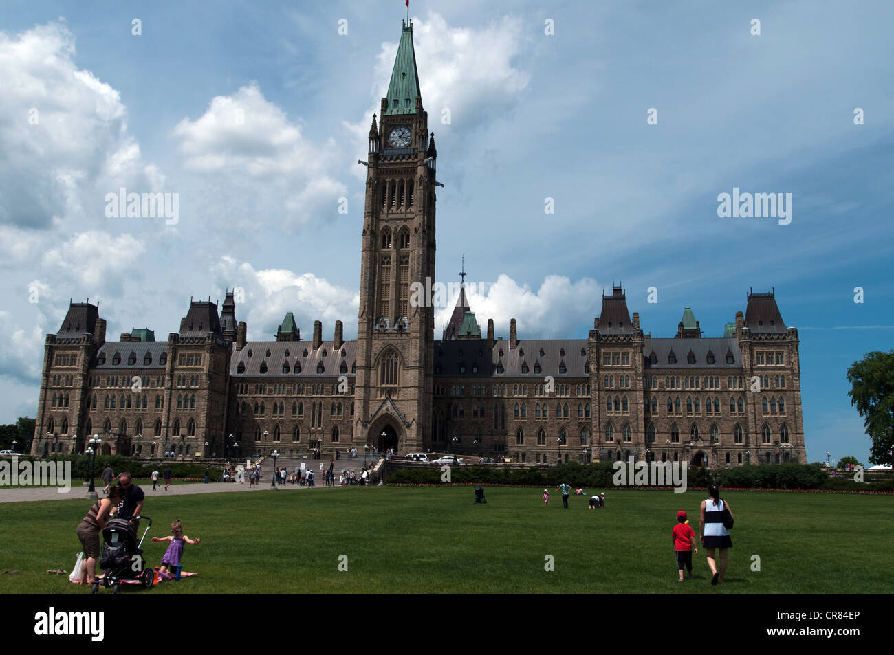 Kanada Parlamentshügel in Ottawa, Ontario, Kanada an einem schönen Sommertag im Juni 2012 Stockfoto