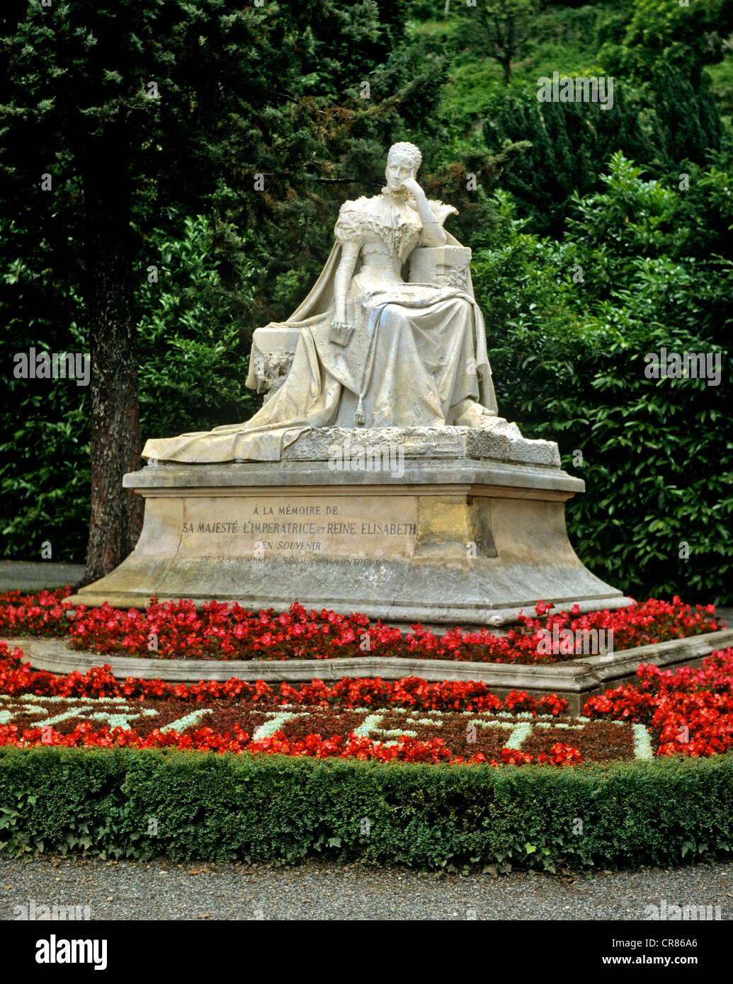 Denkmal der Kaiserin Elisabeth von Wittelsbach oder Österreich, auch  bekannt als "Sissi", Rosen Quadrat, Territet, Montreux, Schweiz  Stockfotografie - Alamy