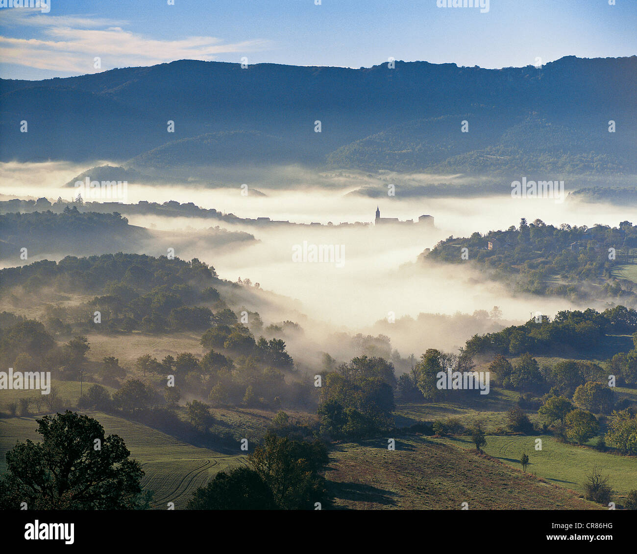 Frankreich, Landschaft Aveyron, die Causses und Cevennen, mediterrane Agro-pastoralen kulturelle, UNESCO-Welterbe, La Stockfoto