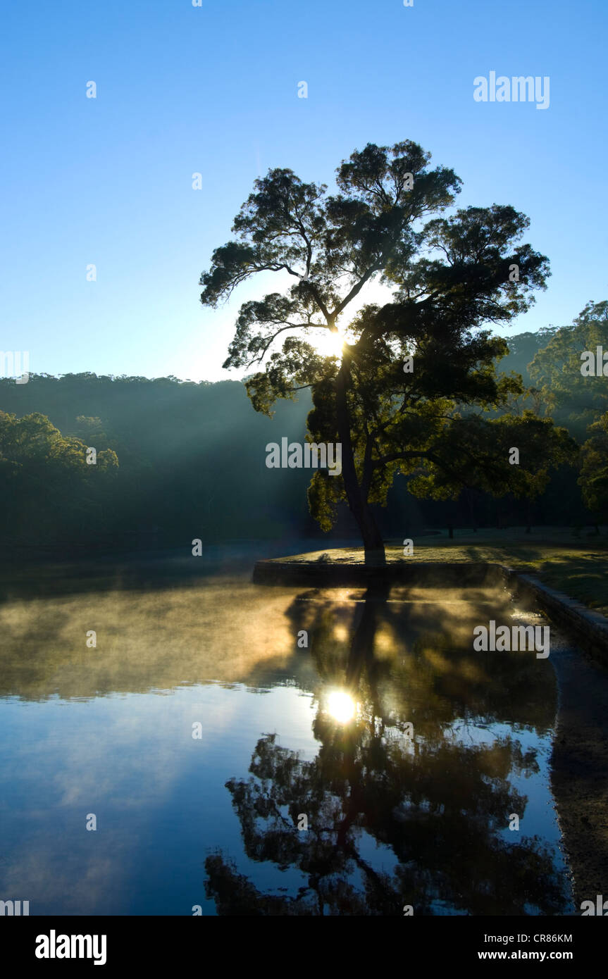 Sonnenaufgang am Audley Weir, Royal National Park, Sydney, New South Wales, NSW, Australien Stockfoto