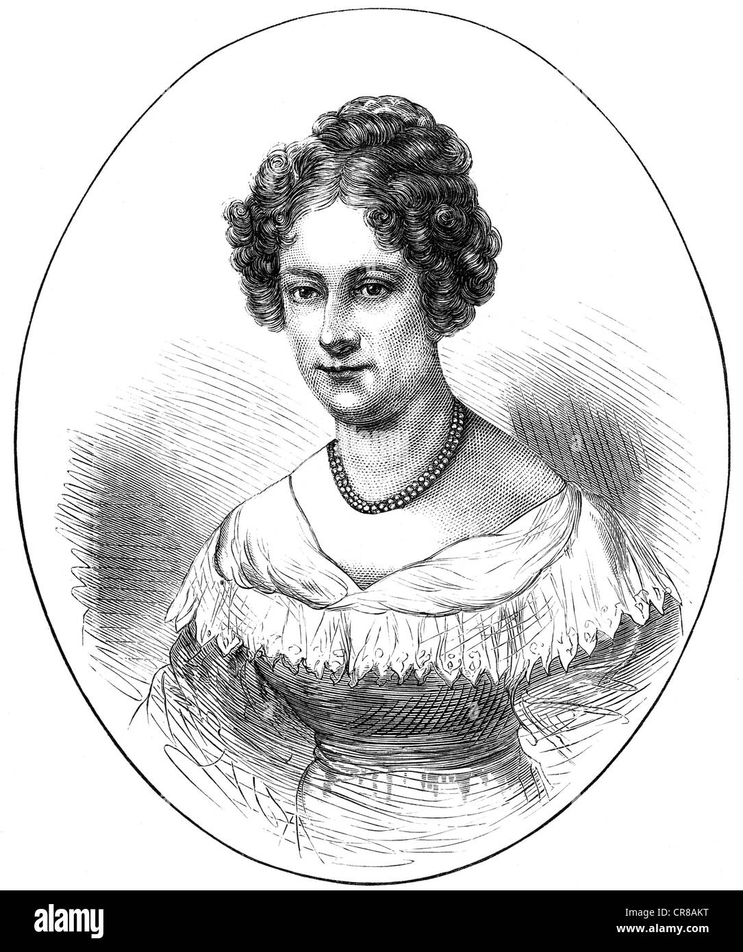 Varnhagen von Ense, Rahel, 19.5.171 - 7.3.1833, deutsche Autorin, Porträt, Holzgravur, "Illustrierte Zeitung", Leipzig, 16.2.1878, Stockfoto