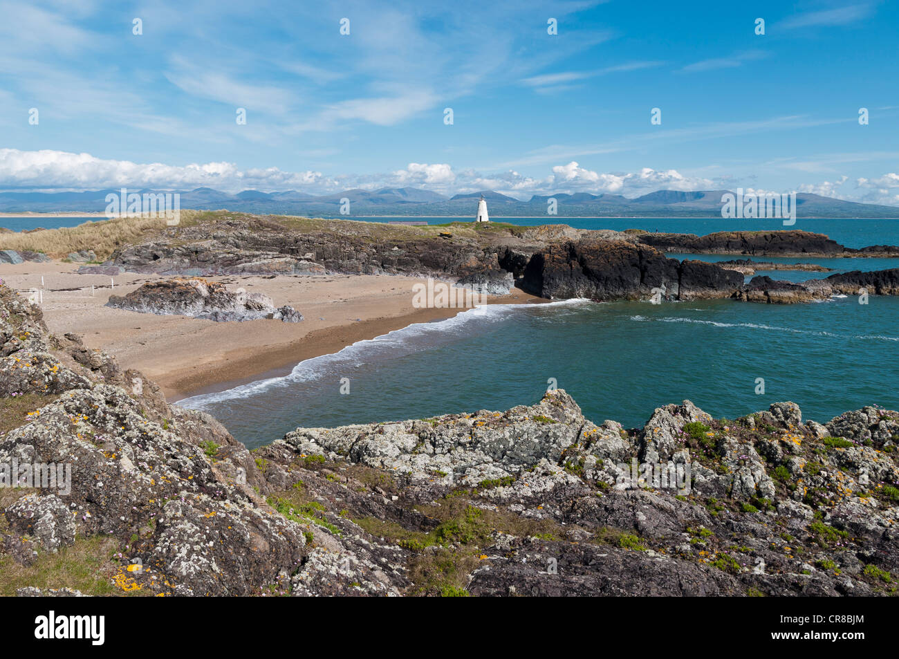 Porth Twr-Mawr auf Llanddwyn Insel Anglesey Nordwales Stockfoto