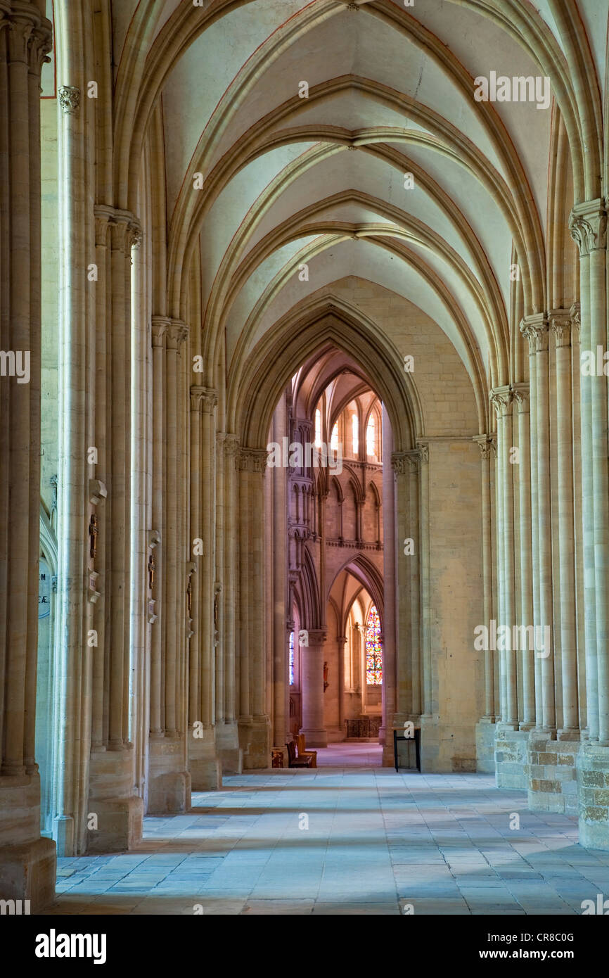 Frankreich, Manche, Coutances, die Kathedrale, die Gänge Stockfoto