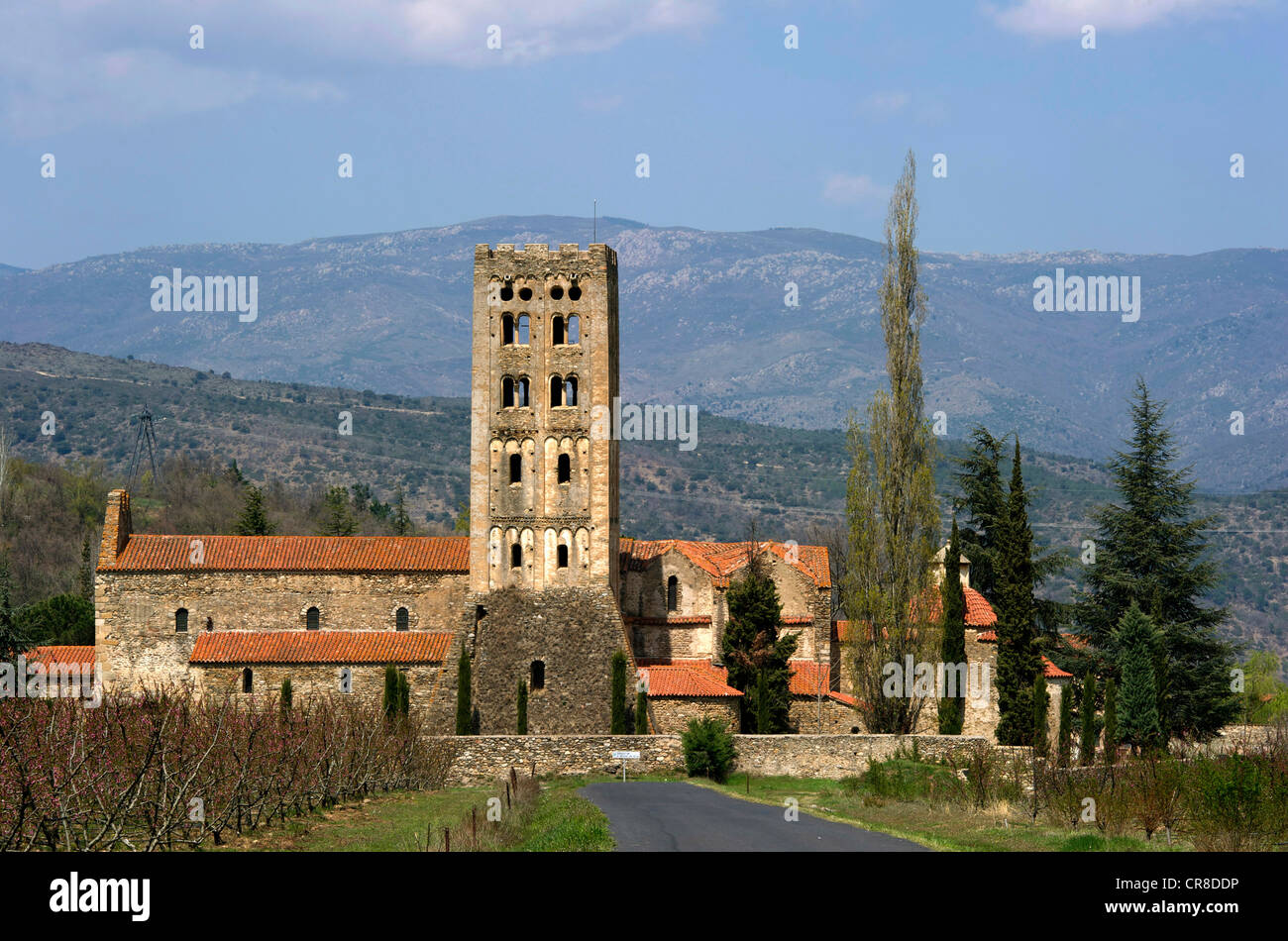 Frankreich, Pyrenäen Orientales Prades, Abtei von Saint Michel de Cuxa Stockfoto