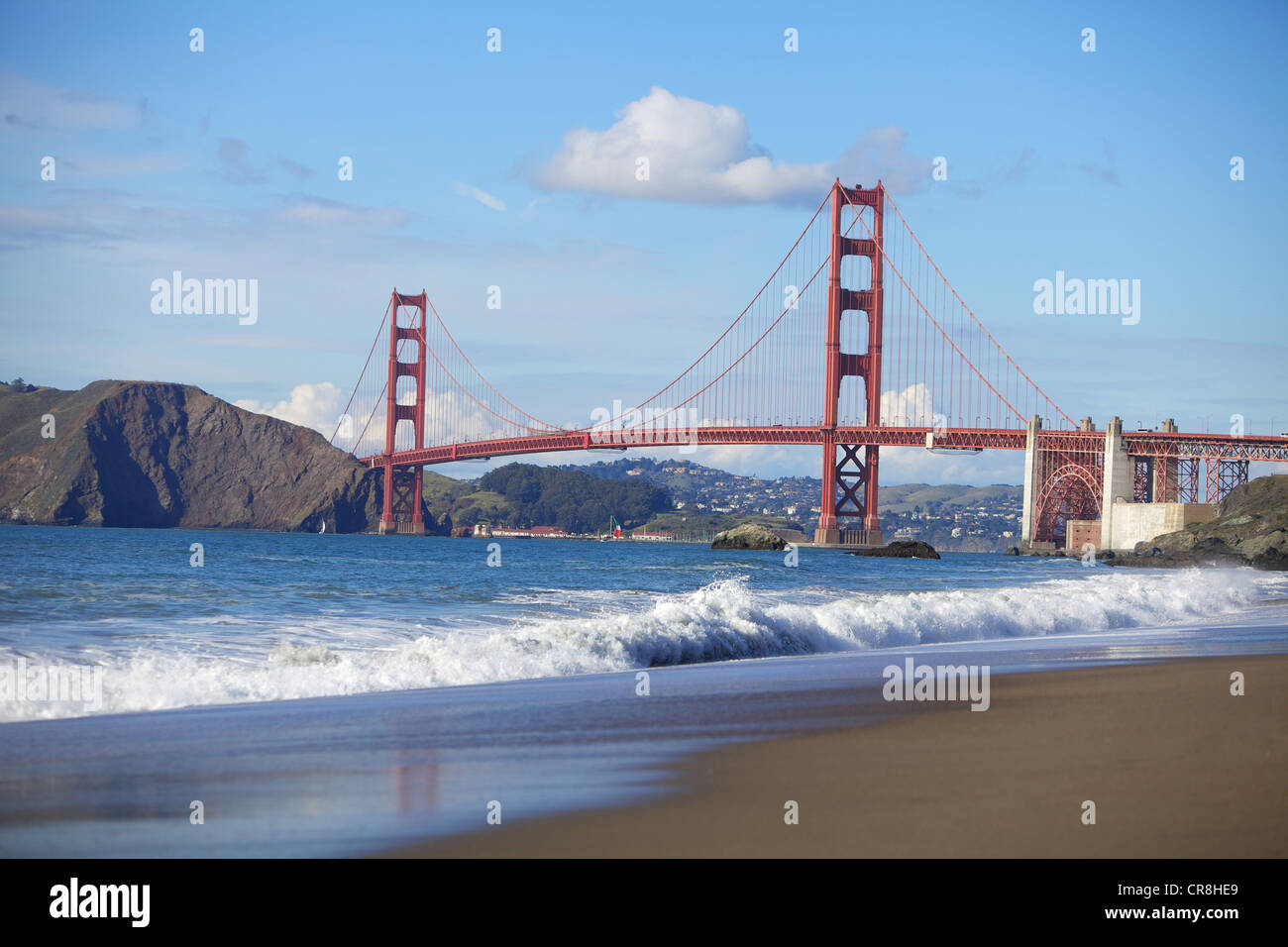 Golden Gate Bridge und San Francisco Bay, Kalifornien, USA Stockfoto