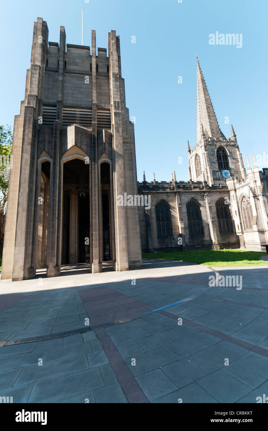 Die Kathedrale St. Peter und St. Paul in Sheffield Stockfoto
