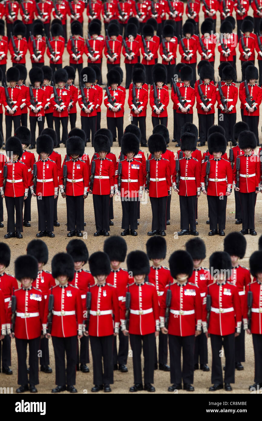 Trooping die Farbe, die Horse Guards Parade Stockfoto