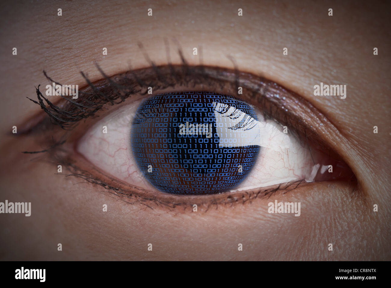 Binäre Auge Stockfoto
