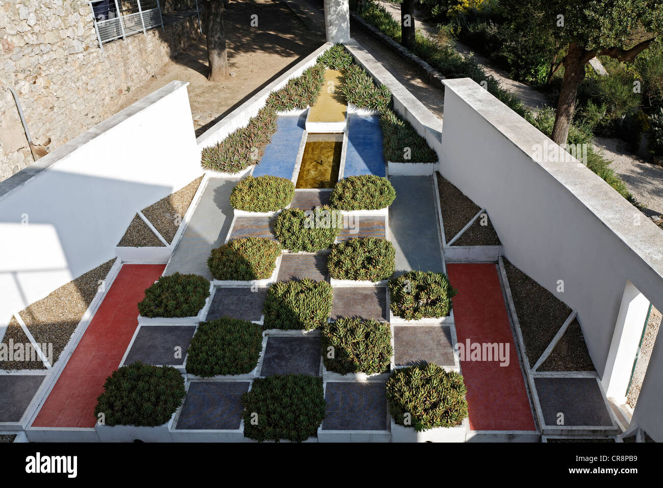 Kubistische Garten, Villa Noailles Mansion, Hyères-Les-Palmiers, Provence-Alpes-Côte d ' Azur, Frankreich, Europa Stockfoto