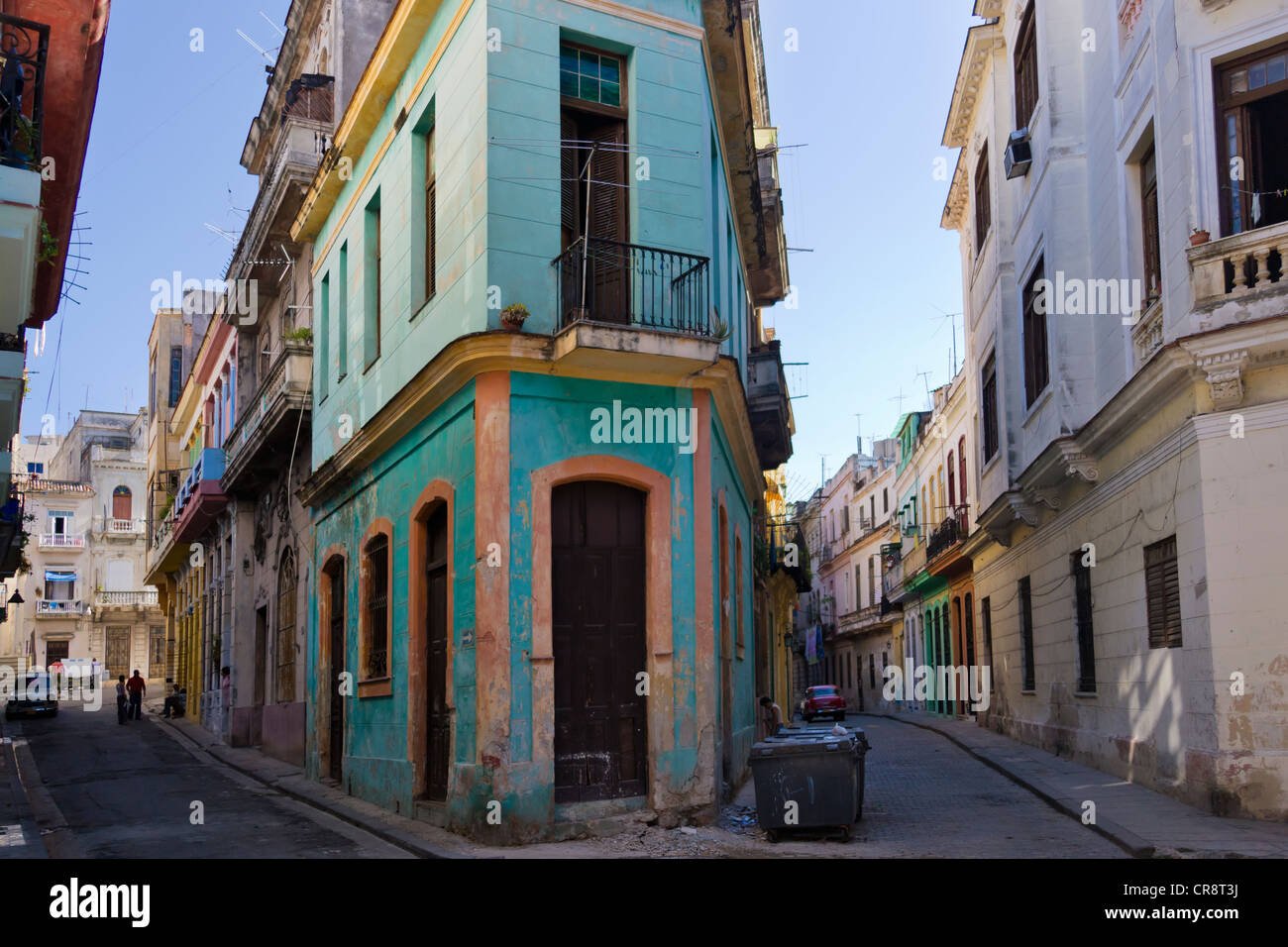 Alte Häuser in der Altstadt, Havanna, UNESCO-Weltkulturerbe, Kuba Stockfoto