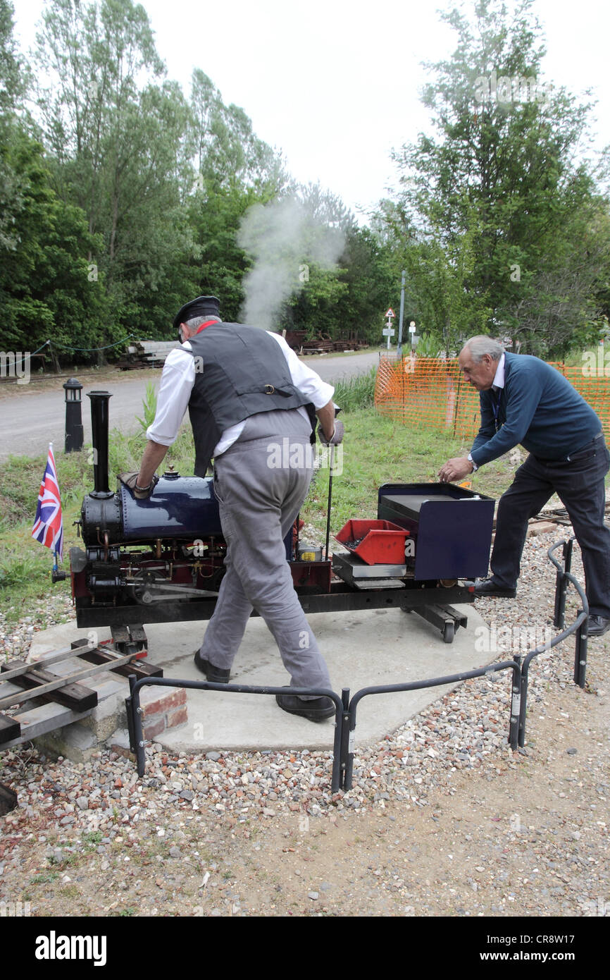 Bursledon Ziegelei-Miniatur-Eisenbahn Stockfoto