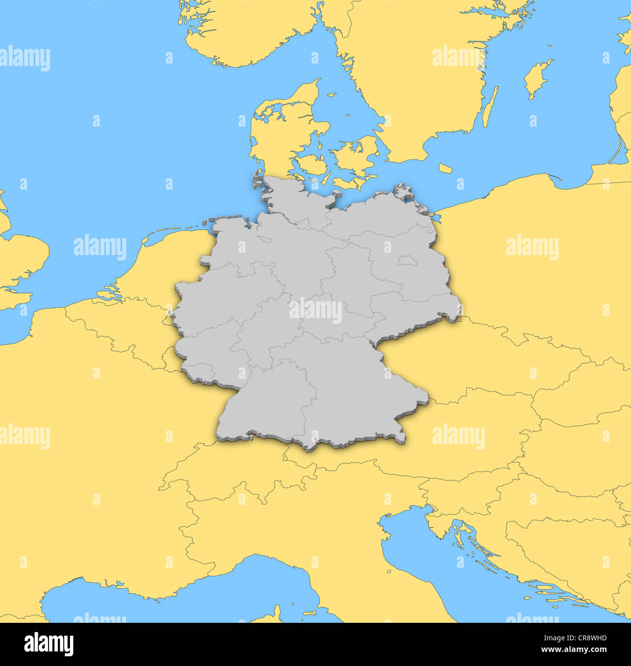 Wie Viele Freistaaten Gibt Es In Deutschland Politische Karte von Deutschland mit den verschiedenen Staaten