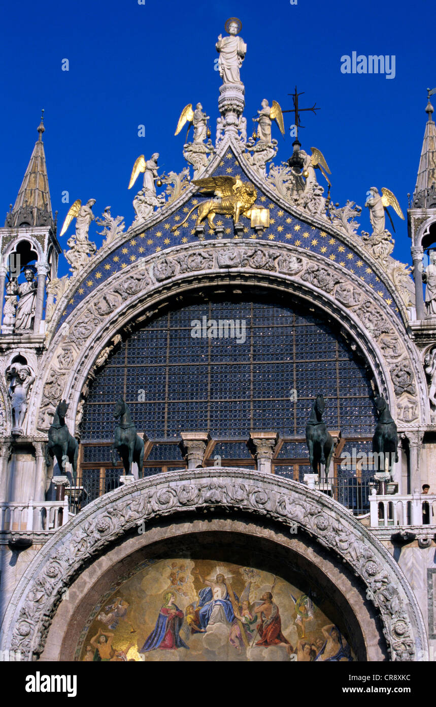 Markus Basilika, Detail, Venedig, Italien, Europa Stockfoto