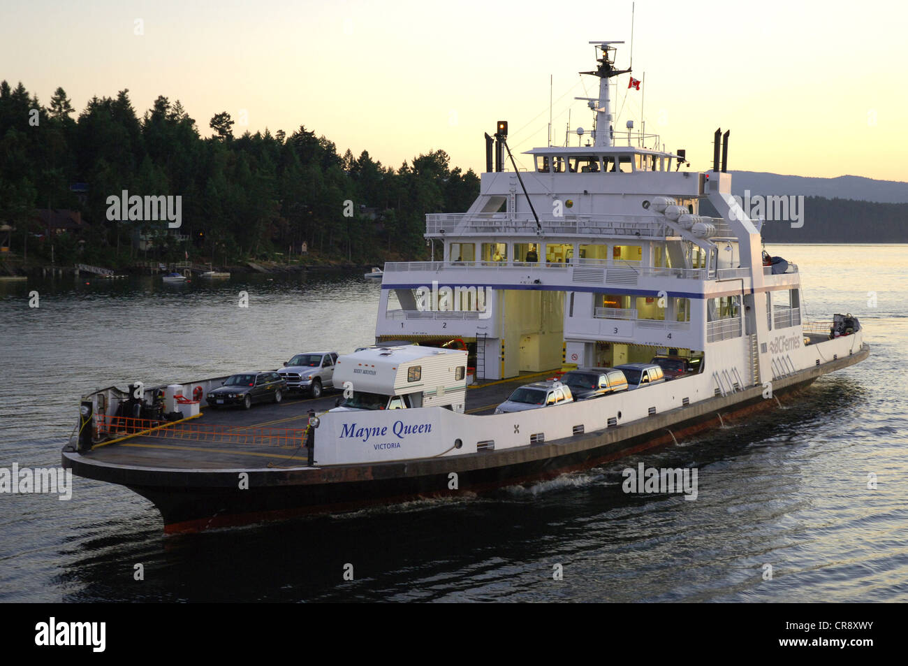 BC Ferry Mayne Königin in Active Pass, südlichen Gulf Islands, British Columbia, Kanada Stockfoto
