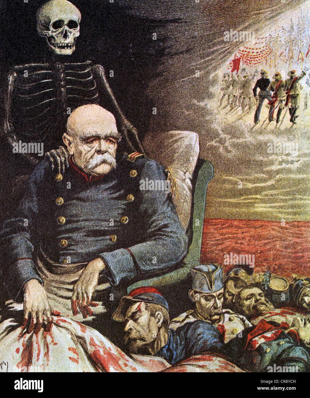 OTTO von BISMARCK (1815-1898) Französisch Magazin Cartoon des deutschen Staatsmannes zum Zeitpunkt des deutsch-französischen Krieg 1870 / 71 Stockfoto