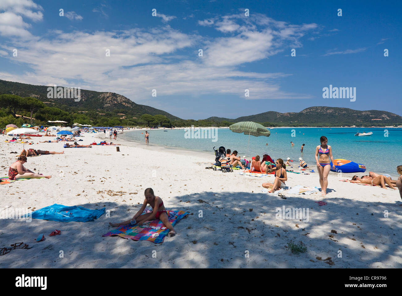 Palombaggia Strand, Süd-Ost-Küste, Korsika, Mittelmeer Meer, Frankreich, Europa Stockfoto