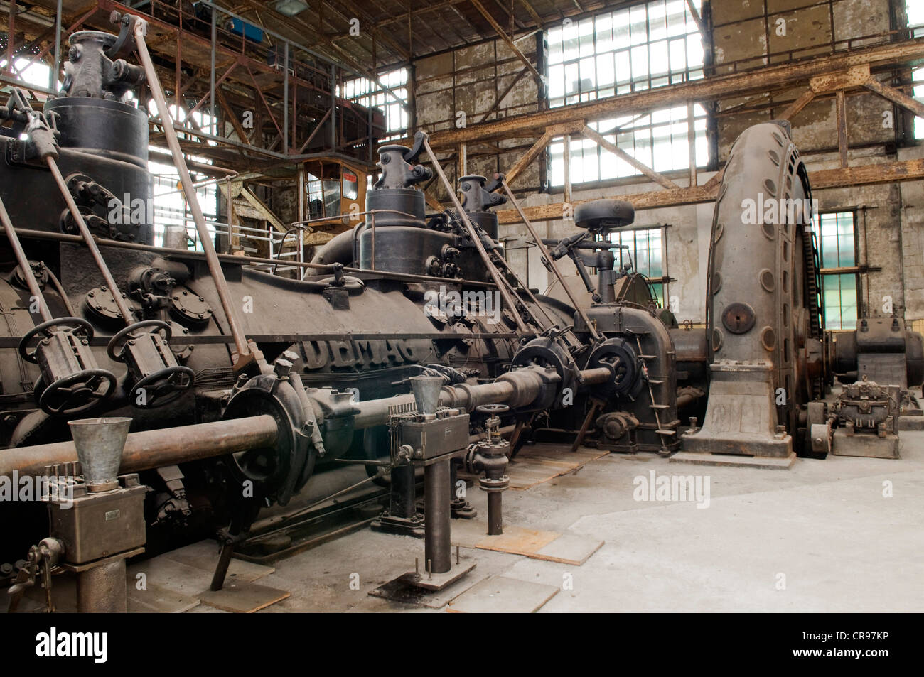 Große Gas-Motor von 1914, Heinrichshuette Eisenwerke, Museum von Eisen und Stahl mit dem ältesten erhaltenen Hochofen in der Stockfoto