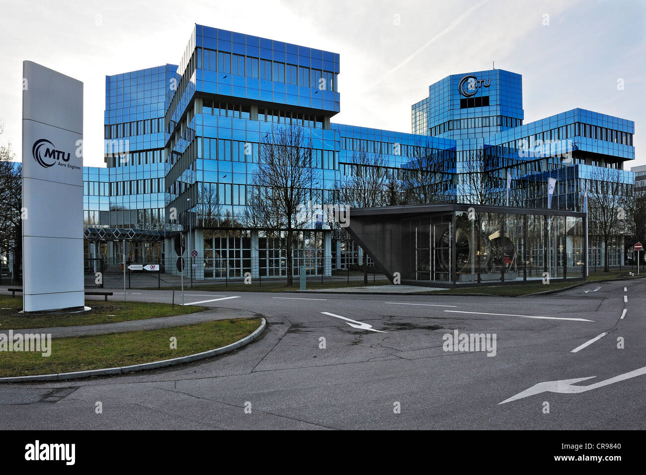 Gebäude, die MTU Aero Engines, München, Bayern, Deutschland, Europa Stockfoto
