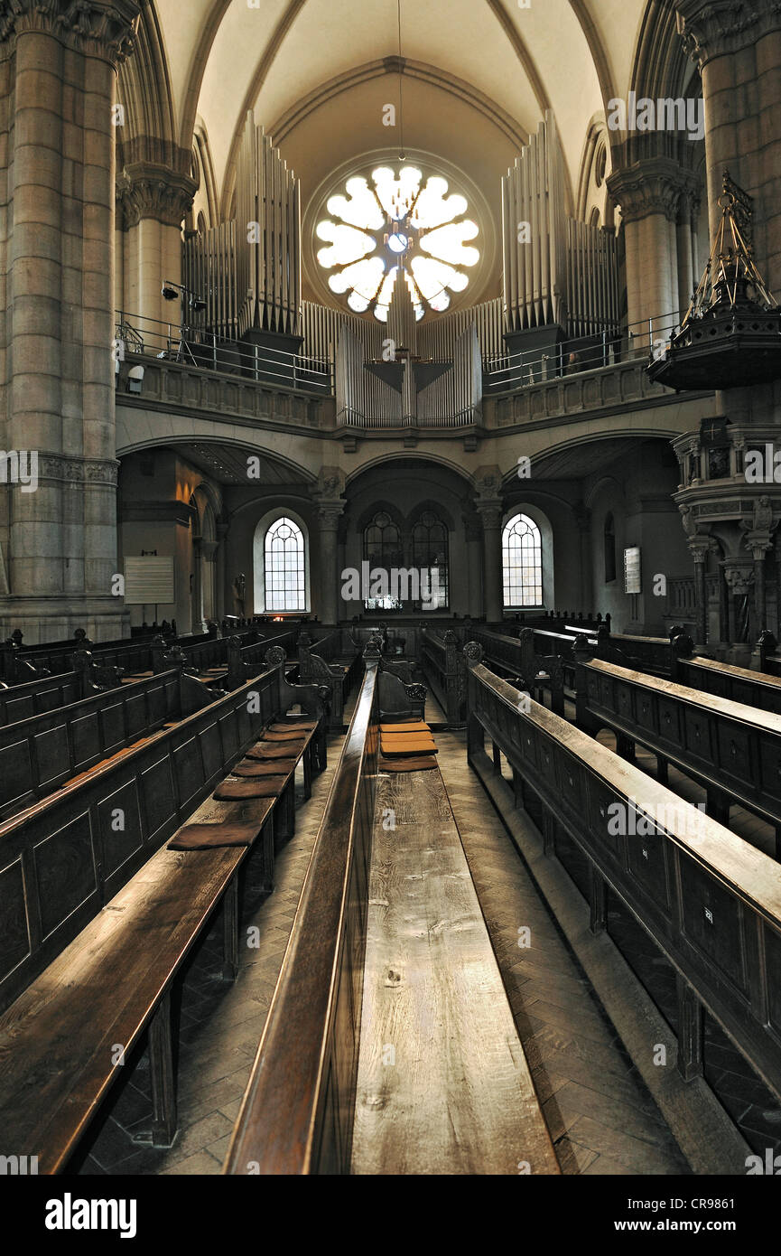 Innenansicht, Orgel, St. Lukas Kirche, St. Lukas Kirche, München, Bayern, Deutschland, Europa Stockfoto