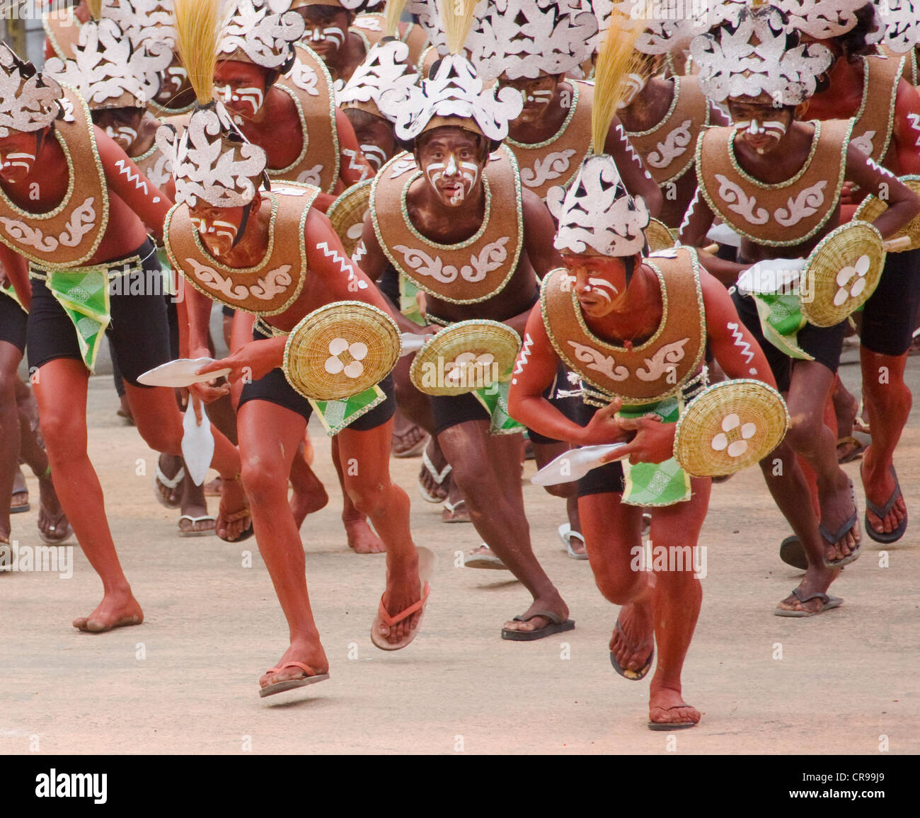 Parade am Dinagyang Festival, Stadt von Iloilo, Philippinen Stockfoto