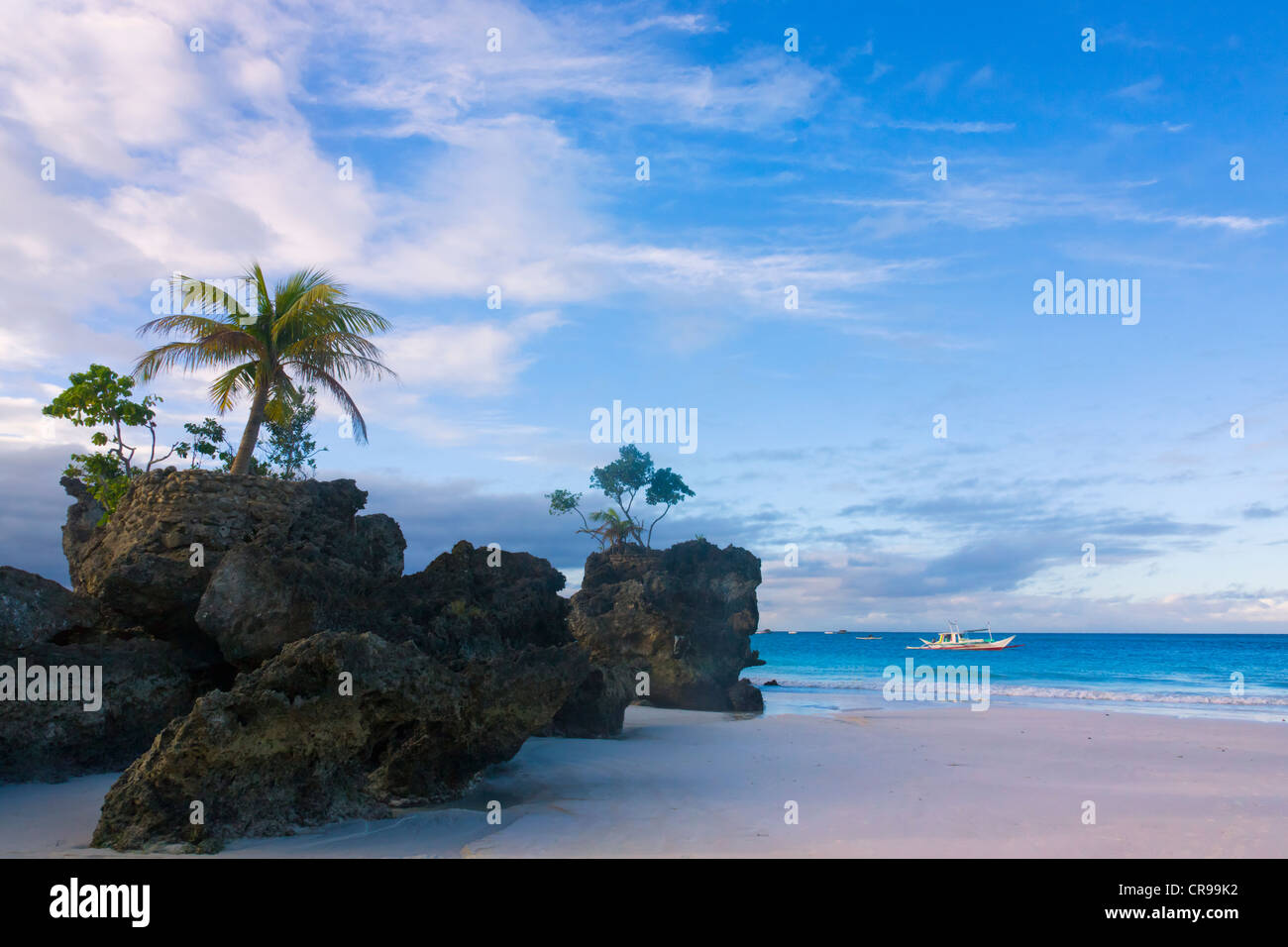 Strand auf der Insel Boracay, Boracay Island, Provinz Aklan, Philippinen Stockfoto