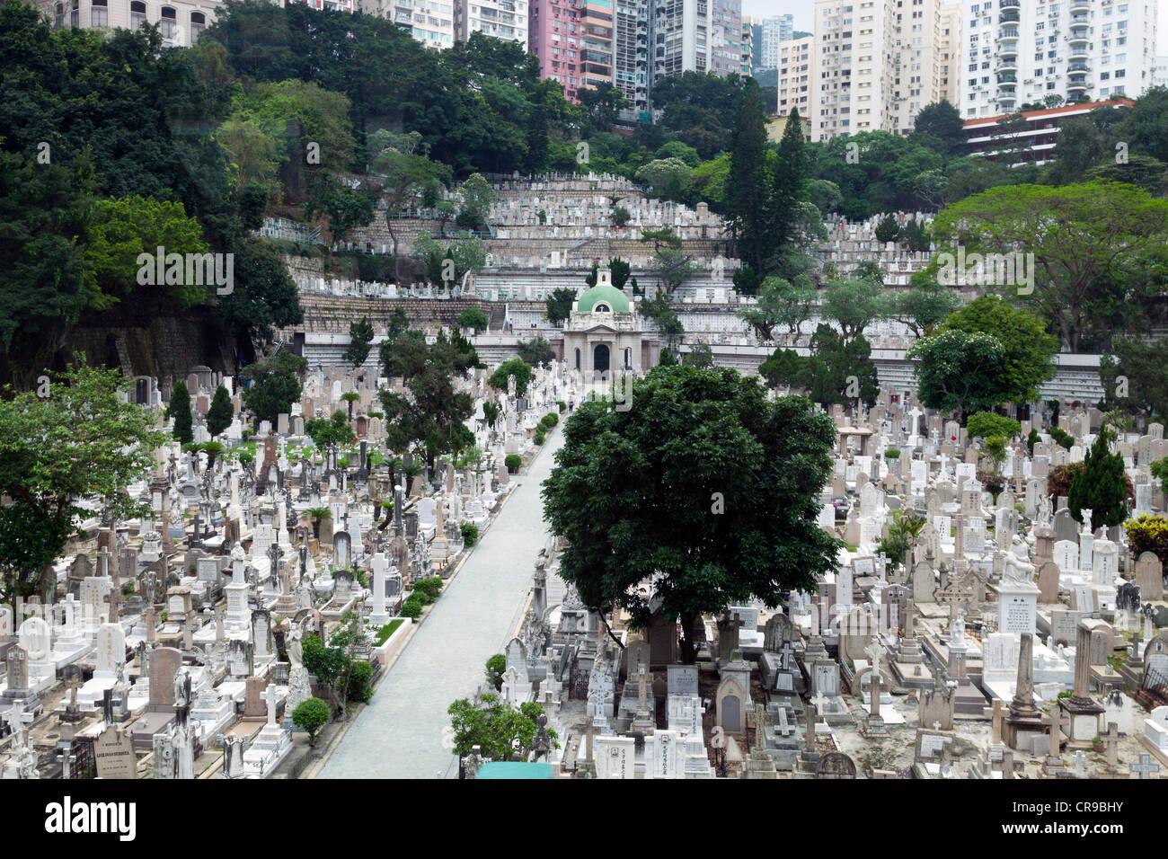 Happy Valley Friedhof, Hong Kong 2 Stockfoto