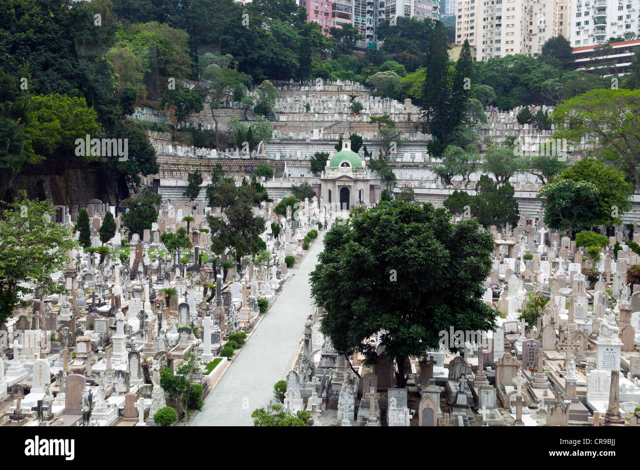 Happy Valley Friedhof, Hong Kong Stockfoto