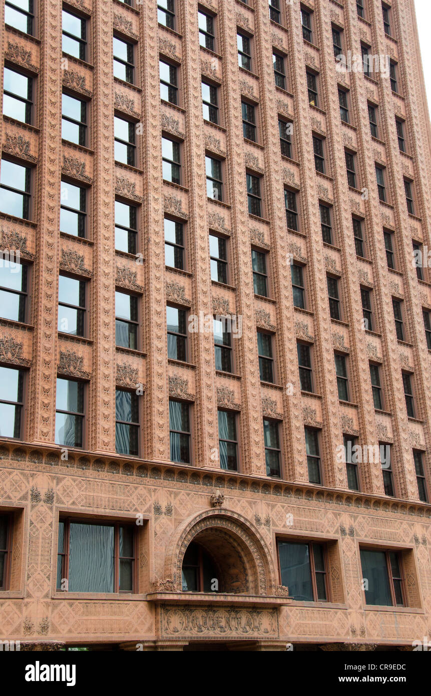 New York in Buffalo. Historisches Gebäude Garantie c.1894-95 (aka Prudential Building), National Historic Landmark. Stockfoto