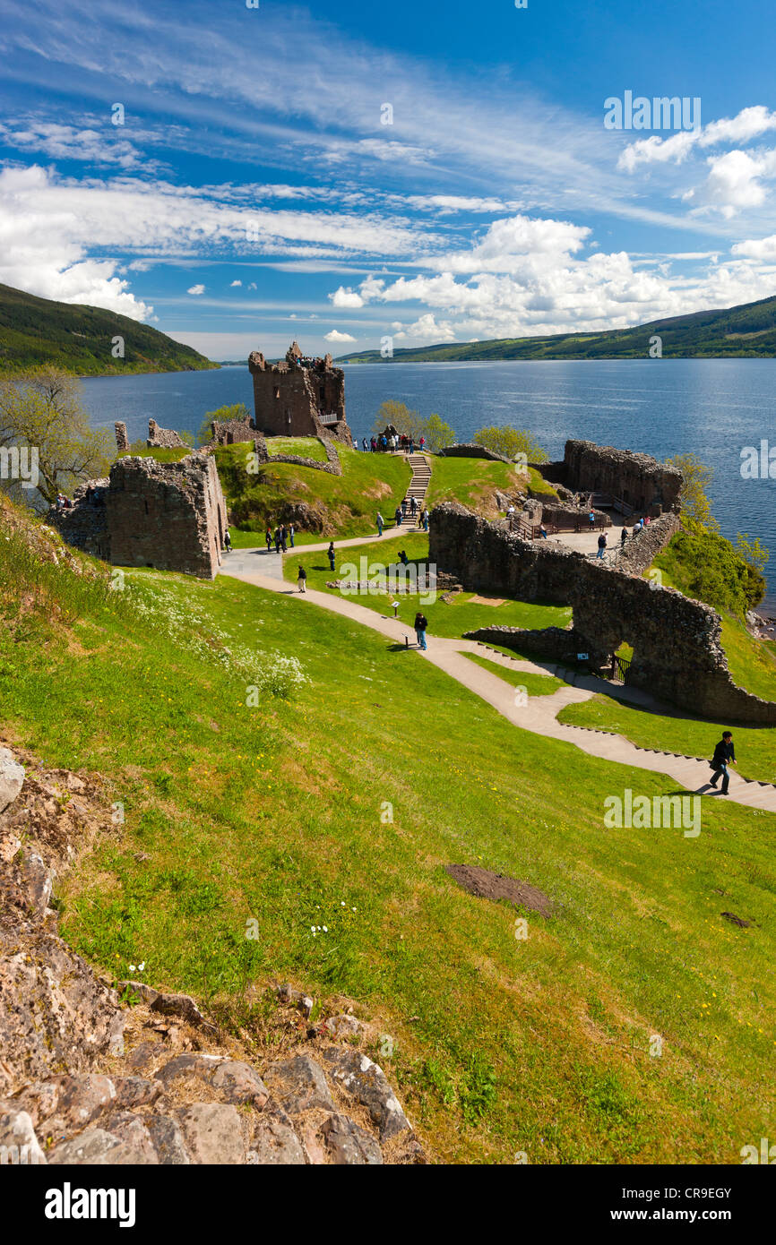 Urquhart Castle, Loch Ness, Schottland, Vereinigtes Königreich, Europa Stockfoto