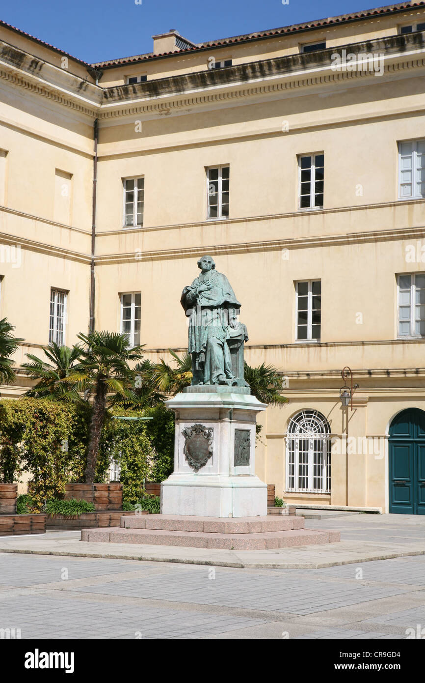 Statue auf dem Square in Ajaccio Korsika Stockfoto
