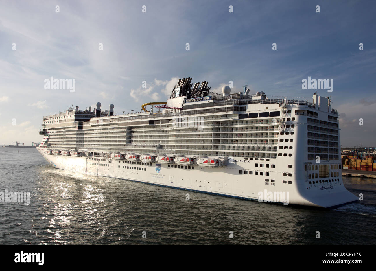 Norwegisch-Epos, Kreuzfahrtschiff, Barcelona Stockfoto