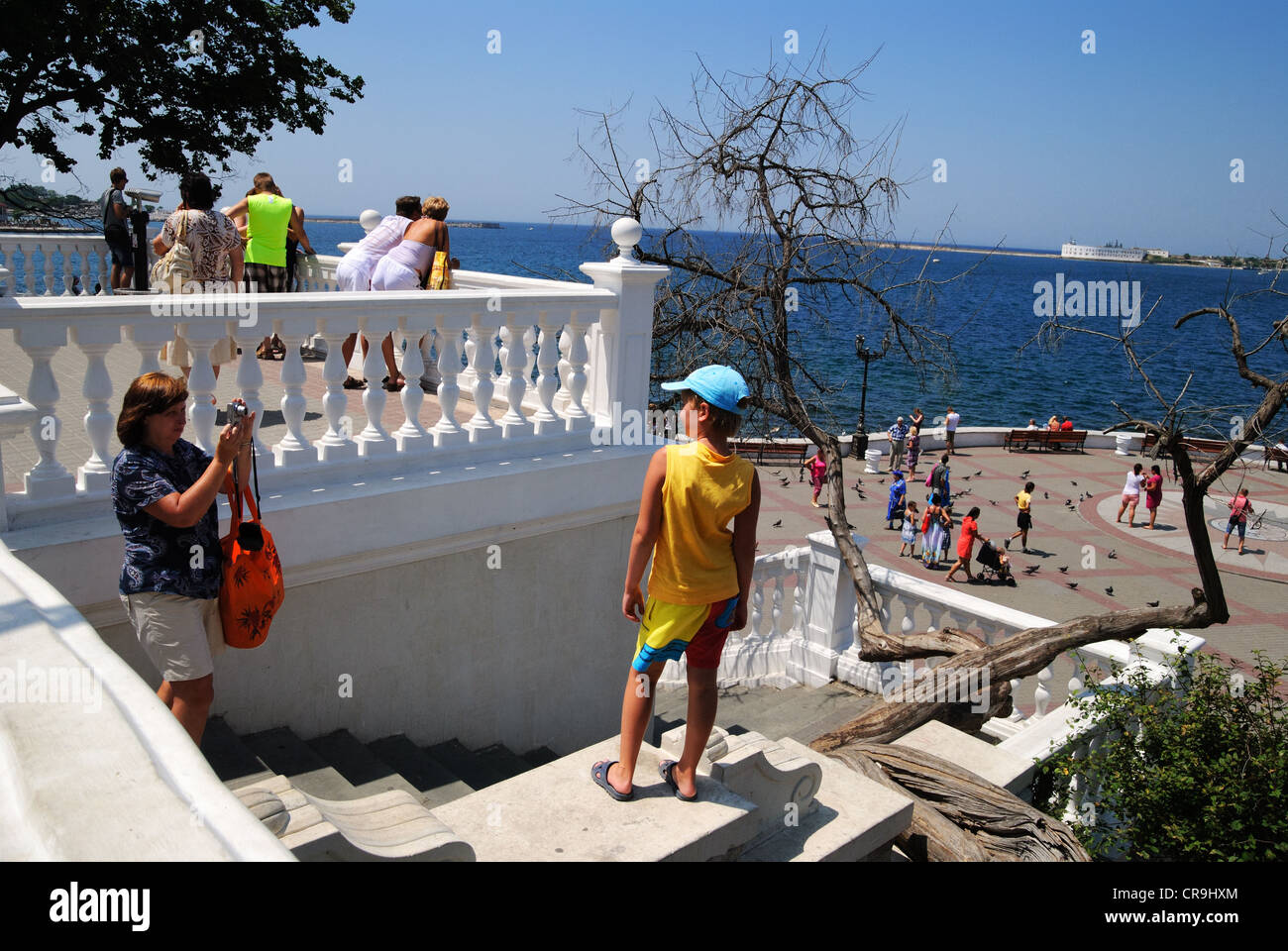 Promenade entlang der Küste, Sewastopol, Krim, Ukraine Stockfoto