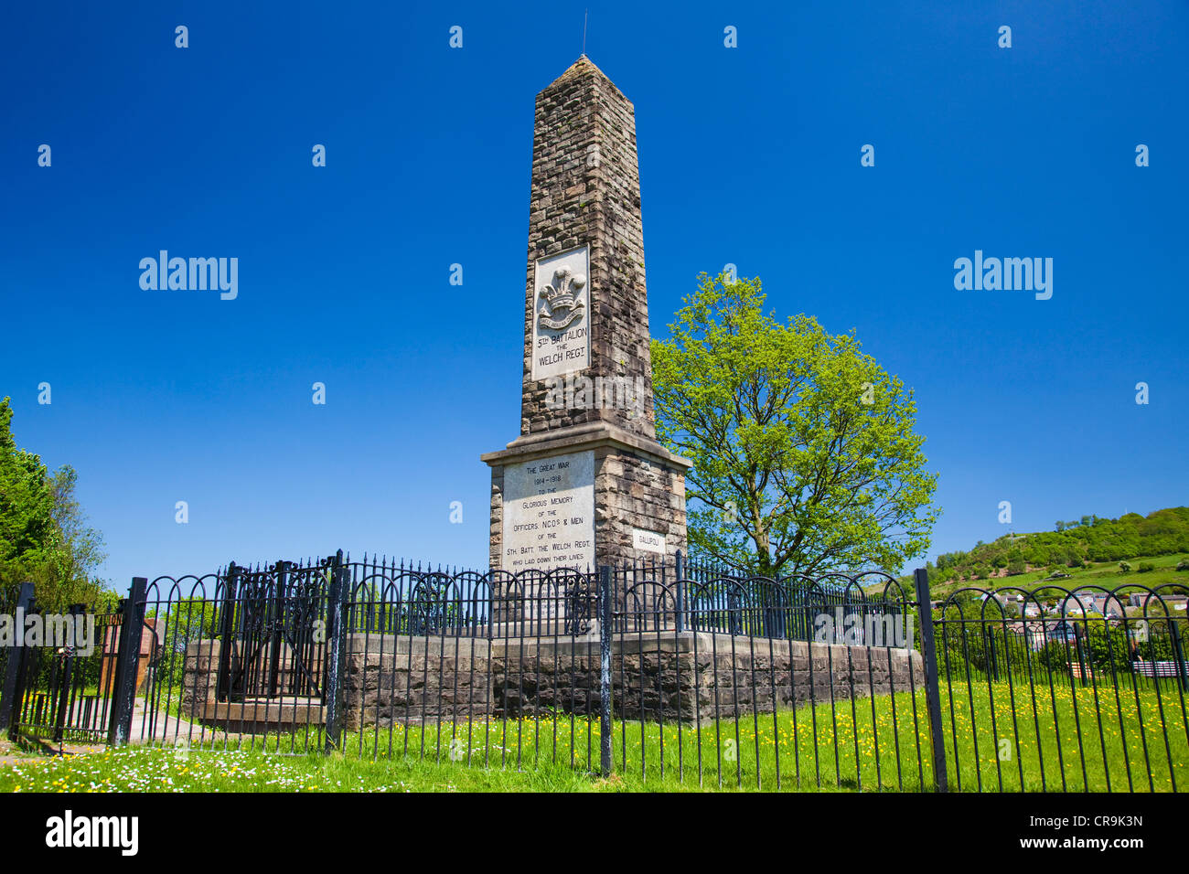 Denkmal in der Nähe von Pontypridd Rhondda Tal Stockfoto