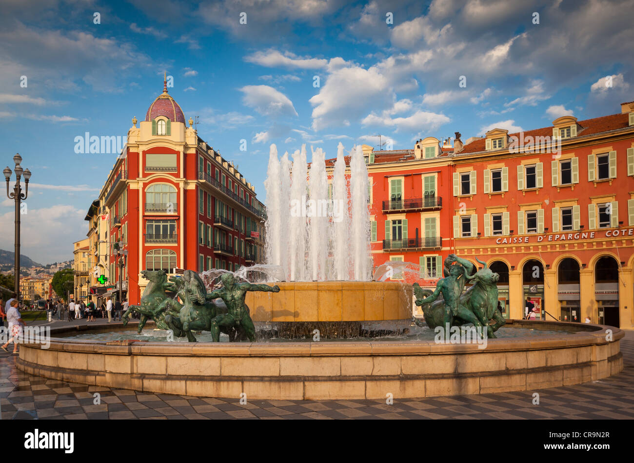 Place Massena in der Innenstadt von Nizza an der französischen Riviera (Côte d ' Azur) Stockfoto