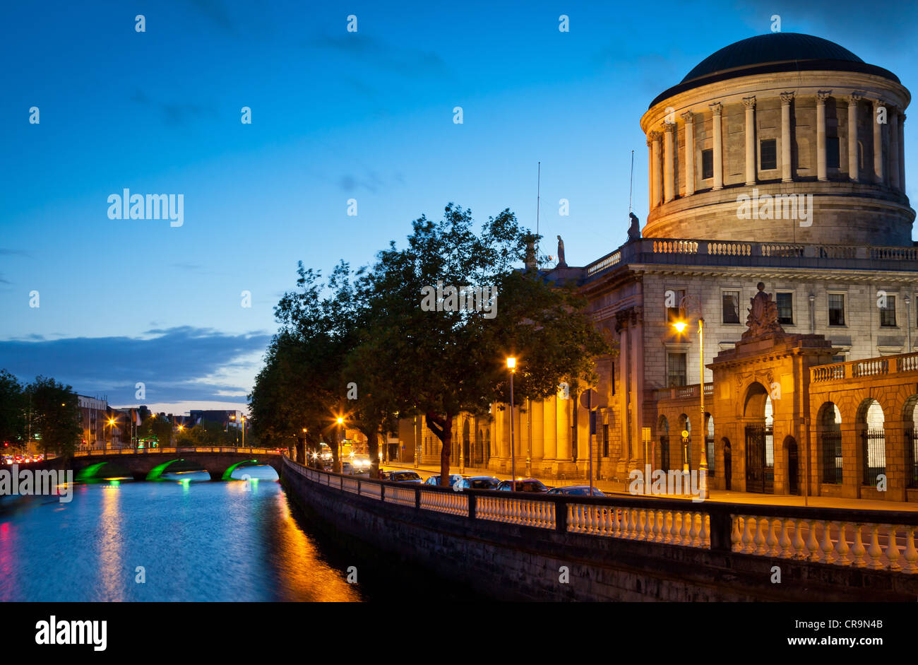 Das Four Courts in Dublin ist Haupt Gerichte der Republik Irland Gebäude Stockfoto